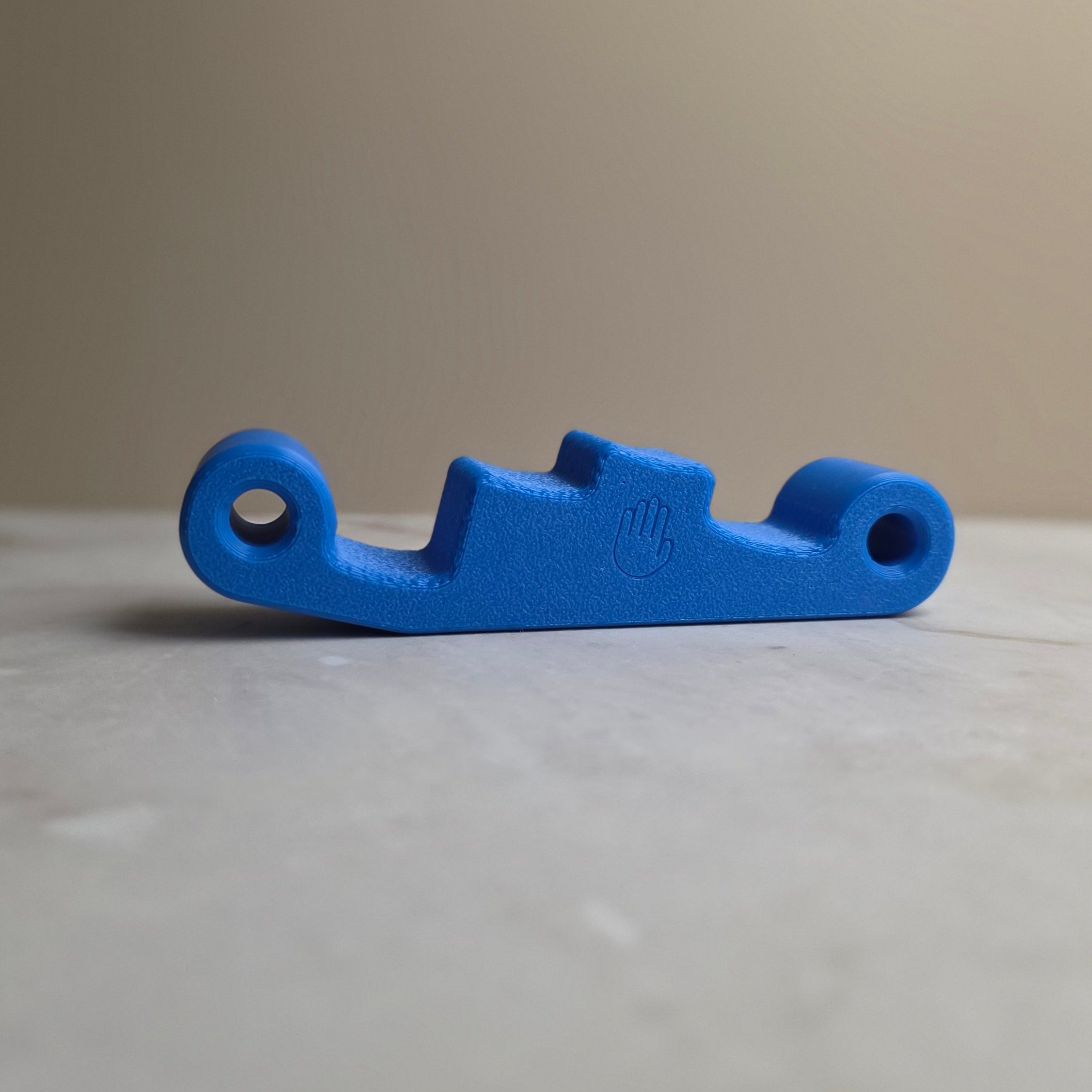 Blue minimalist 25 mm on marble surface